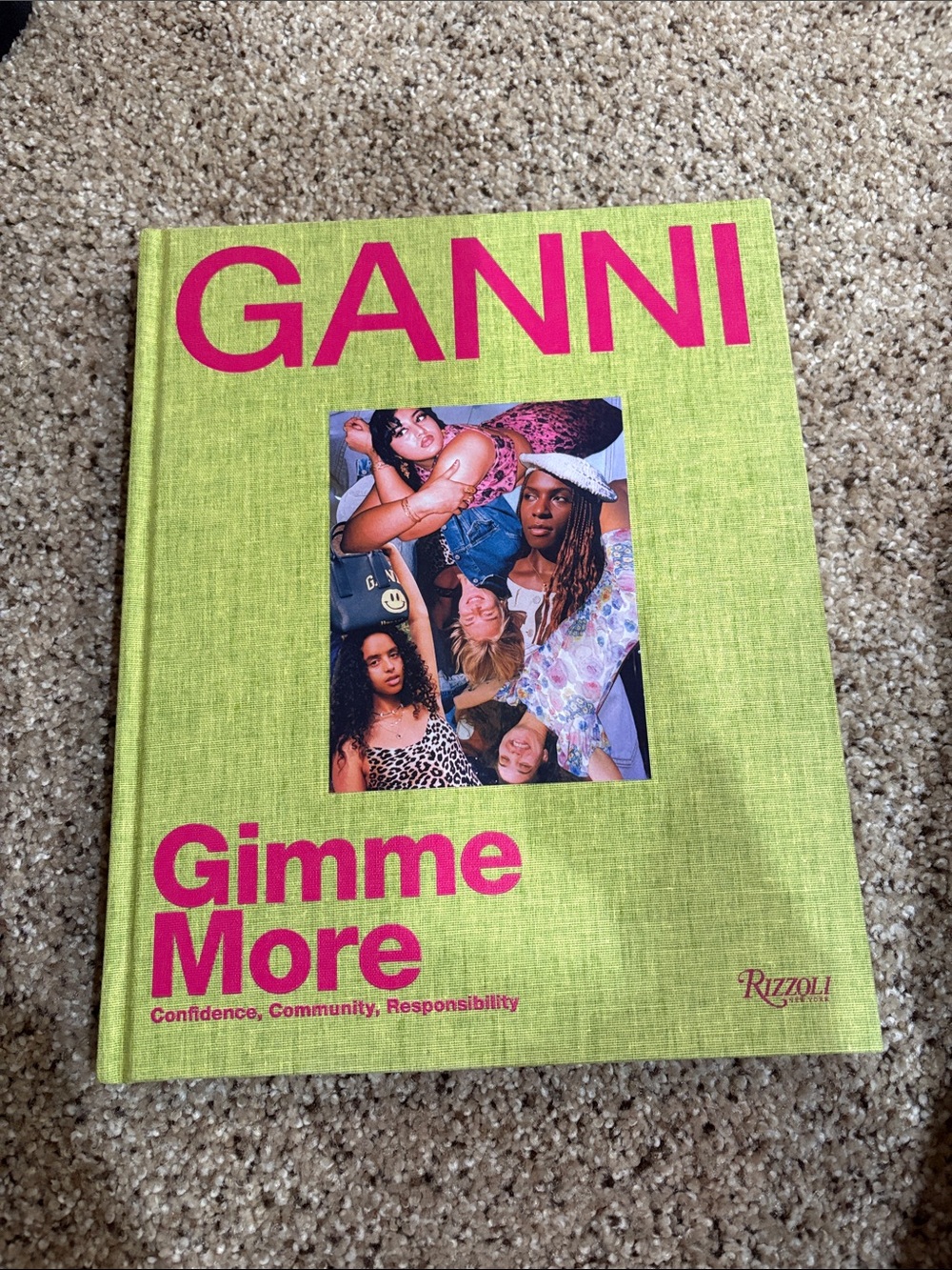 Ganni Hardcover Coffee Table Book - Lime Green & Hot Pink